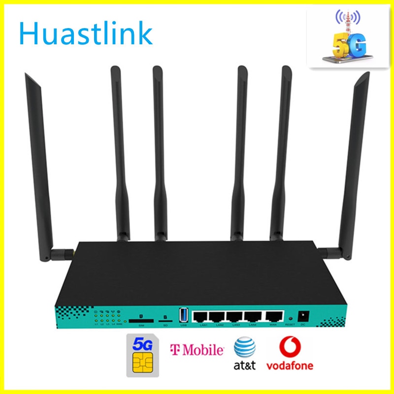 RM500Q 1200Mbps 5G Wireless Router Dual Band 4*1000M LAN 4G Industry Router 16MB+256MB PCIE M.2 Slot Openwrt WG1608